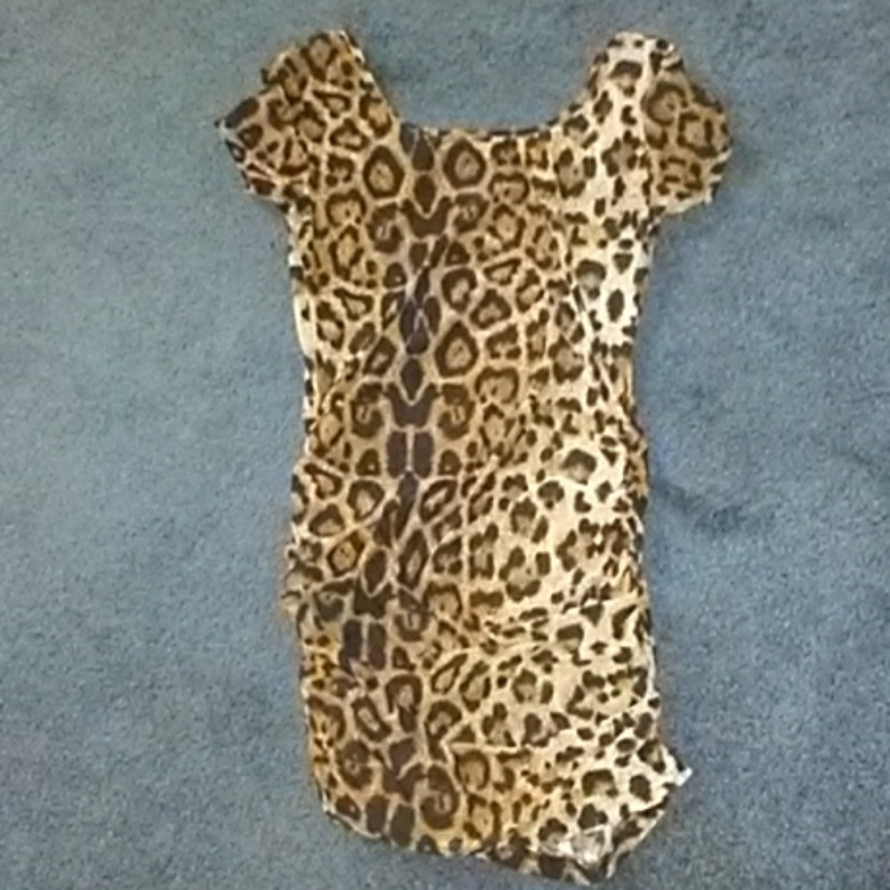 Leopard print mini dress